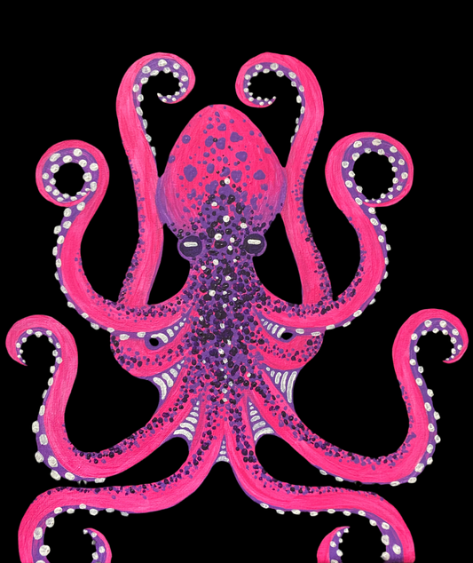 Octopus hot pink neon/blacklight