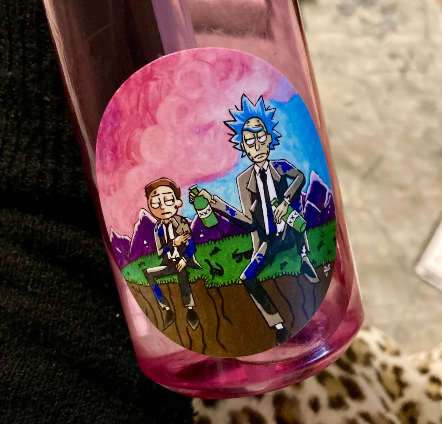 Rick n Morty Circle Sticker