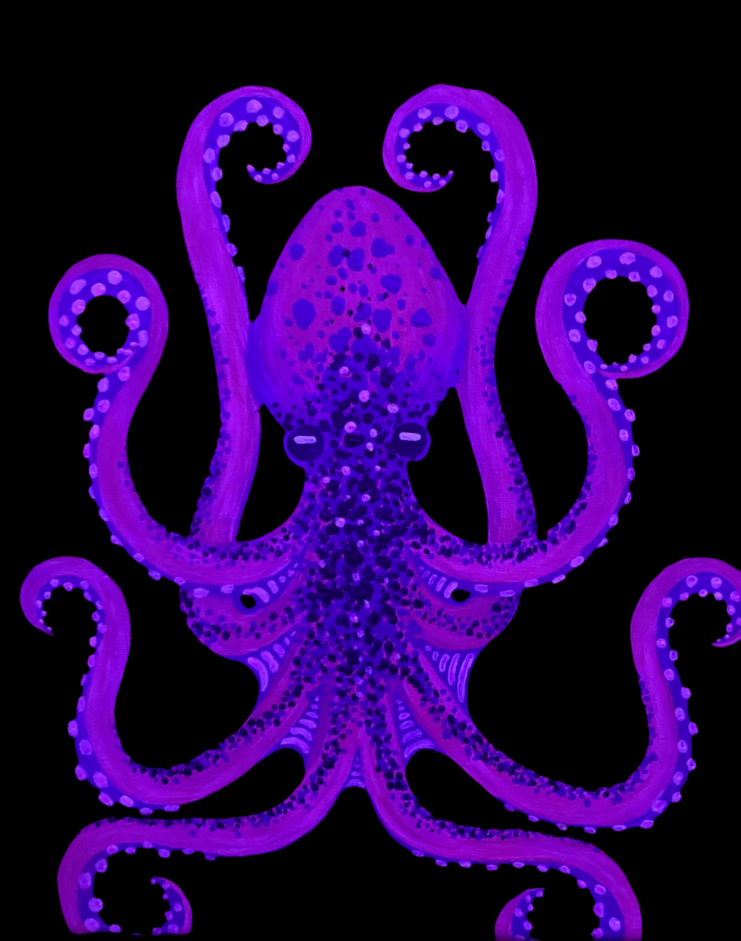 Octopus hot pink neon/blacklight